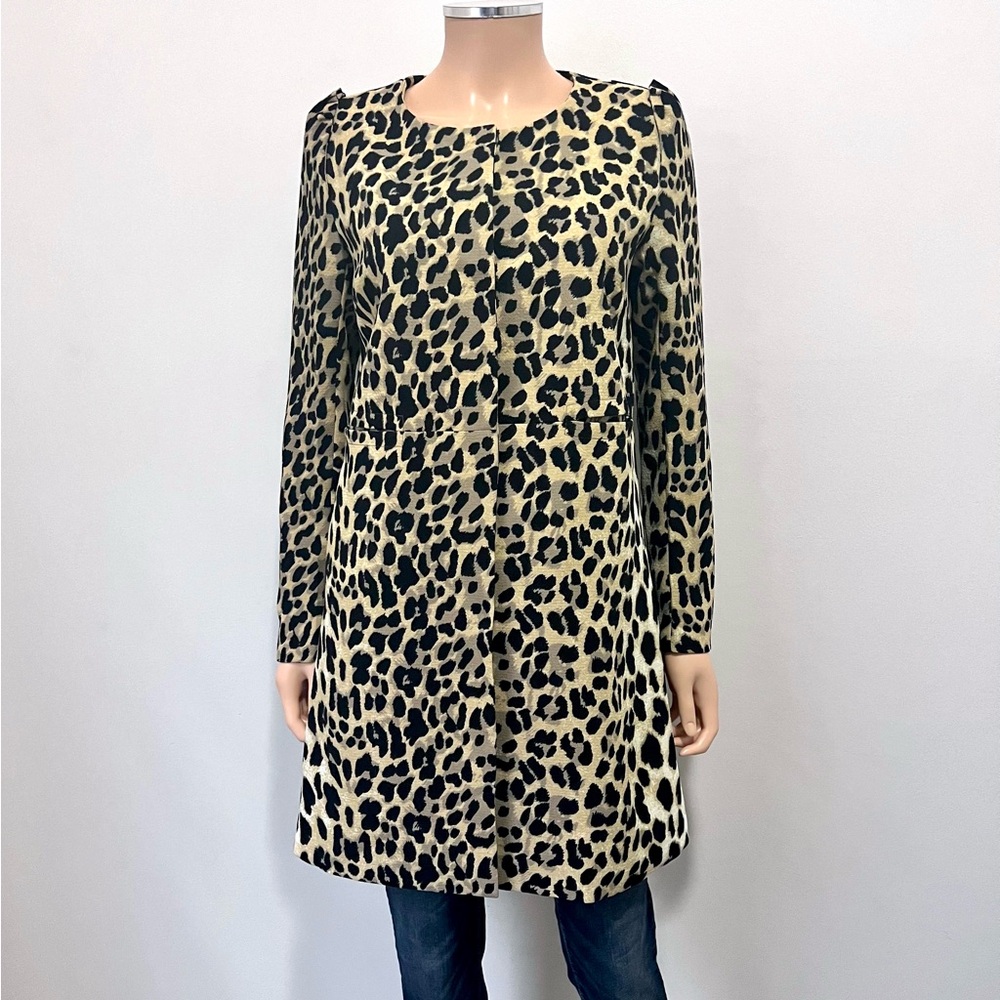 Warehouse Leopard Print Jacket Elegant Snap Front… - image 2